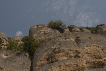 Landscapes of Bulgaria. The Balkan Mountains. The Madara Rider or Madara Horseman.