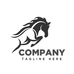 Naklejka premium Jumping horse logo