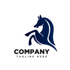 Fototapeta premium elegant Jumping horse logo