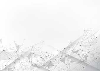 Abstract connecting dots and lines. Connection science background. Vector illustration