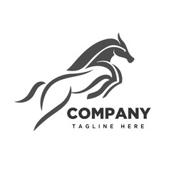 Jumping horse logo
