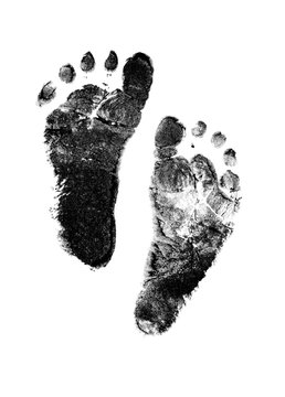 Newborn Baby Feet Isolated
