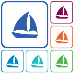 Sailboat icon simple