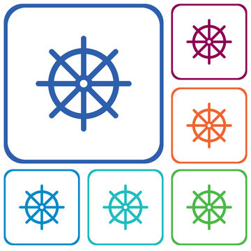 Boat steering wheel icon