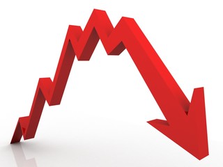 3d illustration Financial crisis concept, Economic Crisis. Business concept
