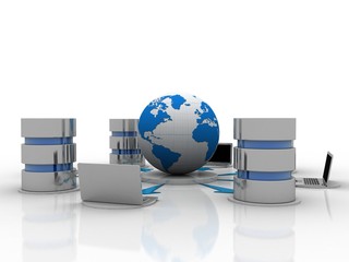 3d rendering Computer network