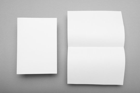 A5 paper page template, flyer blank mockup.