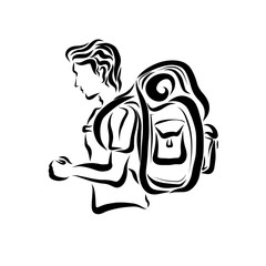 A person going on a hike or a trip