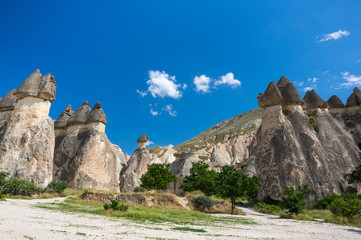 Stone formations in Cappadocia, Turkey