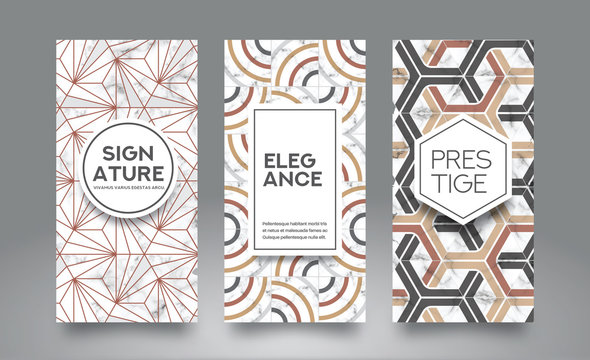 Marble Abstract Background Web Banner Template. Natural texture style