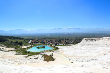 Pamukkale - Calcium deposits from natural thermal springs, Turkey