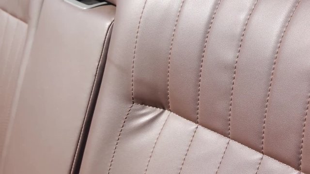 leather interior of a brown car