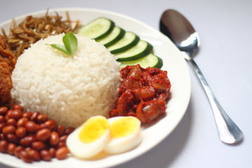 Traditional nasi lemak