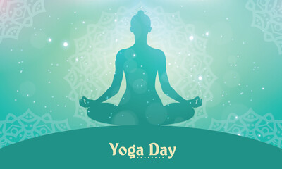 Yoga day illustration