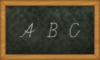 Schultafel mit ABC