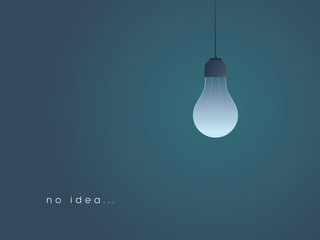 Creativity concept with lightbulb turned off. No idea concept.