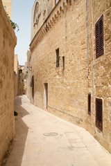 Fototapeta na wymiar Dans les rues de Mdina, Malte