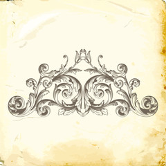 Vector baroque of vintage elements for design. 