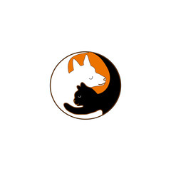 logo dog hugging cat