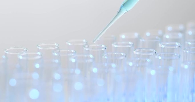 Drop blue liquid in test tube