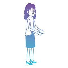 isometric woman avatar character vector illustration design