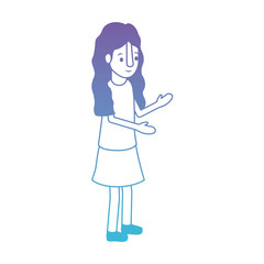 isometric little girl character vector illustration design