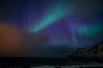 Fototapeta na wymiar Aurora ылн in Skaftafell, iceland