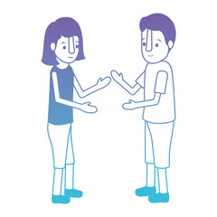 Obraz premium isometric little kids couple character vector illustration design