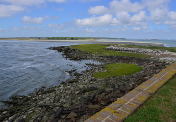 The view of Charleston seaway from an American civil war fortress.