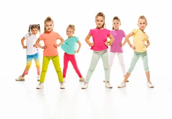Gordijnen The kids dance school, ballet, hiphop, street, funky and modern dancers © master1305