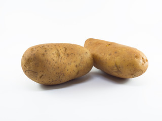 Potatoes isolated on white background.