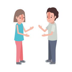 Obraz premium isometric little kids couple character vector illustration design