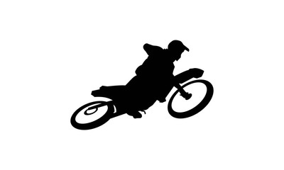 Silhouettes of Rider Motocross 