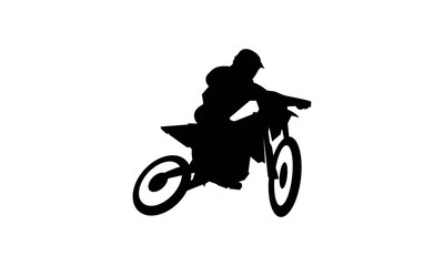 Plakat Silhouettes of Rider Motocross 
