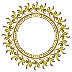 royal decorative round frame