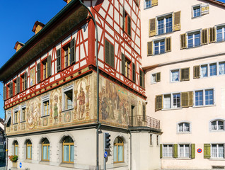 The place at the Eastern end of the Unterstad, tStein am Rhein, Switzerland