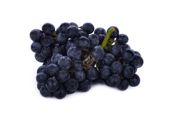 Black grape isolated on the white background
