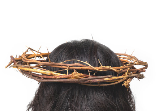 Crown Thorns on the Head iSolated White Background.