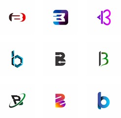 B letter logo design for company, technology and branding
