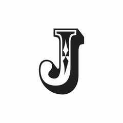 J letter logo design for graphic, typography and creative font
