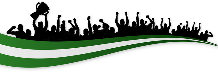 Fans hinter Flagge - Panorama - Nigeria