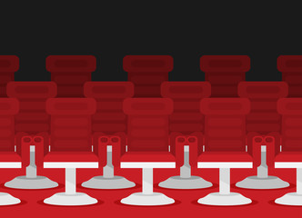 Cinema chairs. Vector illustration.