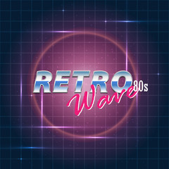 Retro future, 80s style Sci-Fi Background.