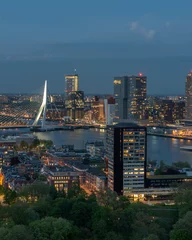 Fotografie der Skyline von Rotterdam vom Euromast, Niederlande