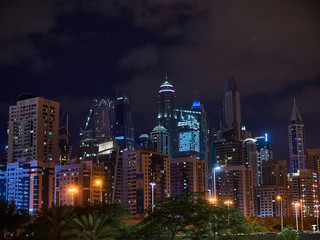 Fototapeta na wymiar Dubai. Night and day city. Burj Khalifa. City centre. Dubai Marina. City attraction.