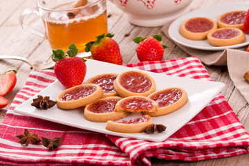 Strawberry tartlets. 