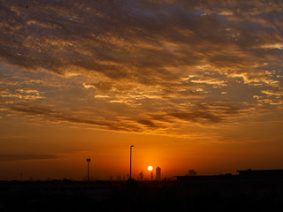 Fototapeta premium Dubai. Night and day city. Burj Khalifa. City centre. Dubai Marina. City attraction.