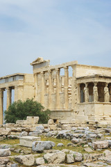 Historical monuments and temples in European capitals. Ruins and attractions, a trip to Europe.