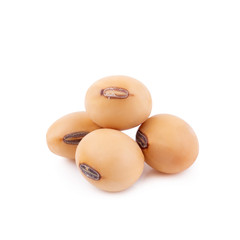 Close up Soybean isolated on a white background