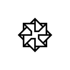 Origami shape icon